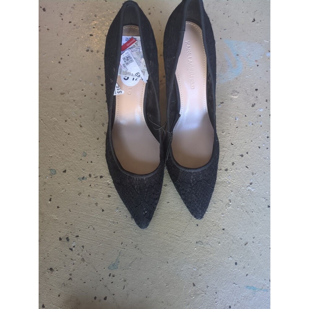 Karl Lagerfeld Black Roxana Lacs pumps w/lining @ toe/Size 9.5 R